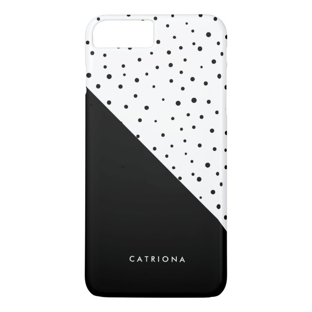 Schwarz & Weiß Polka Dots Patten Abtract Custom Case-Mate iPhone Hülle (Rückseite)