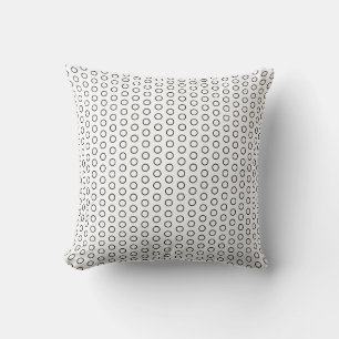 Schwarz-Weiß-Polka-Dotter-Muster Stilvoll Kissen
