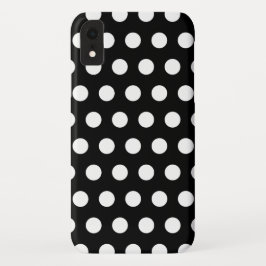 Schwarz-Weiß-Polka-Punkte Case-Mate iPhone Hülle