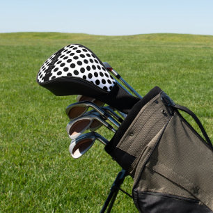 Schwarz-Weiß-Polka-Punkte, Dotter, Ihr Name Golf Headcover
