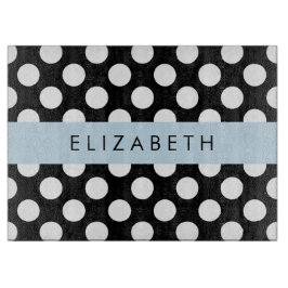 Schwarz-Weiß-Polka-Punkte, Dotter, Ihr Name Schneidebrett