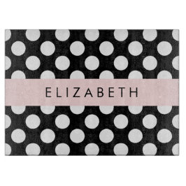 Schwarz-Weiß-Polka-Punkte, Dotter, Ihr Name Schneidebrett