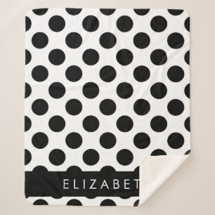 Schwarz-Weiß-Polka-Punkte, Dotter, Ihr Name Sherpadecke