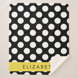 Schwarz-Weiß-Polka-Punkte, Dotter, Ihr Name Sherpadecke