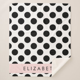 Schwarz-Weiß-Polka-Punkte, Dotter, Ihr Name Sherpadecke