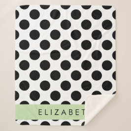 Schwarz-Weiß-Polka-Punkte, Dotter, Ihr Name Sherpadecke