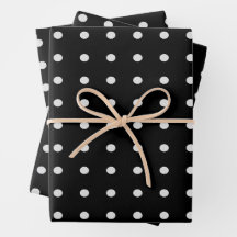 Schwarz-Weiß-Polka-Punkte
