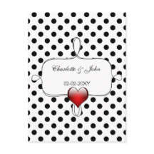 Schwarz-Weiß-Polka-Punkte Hochzeit