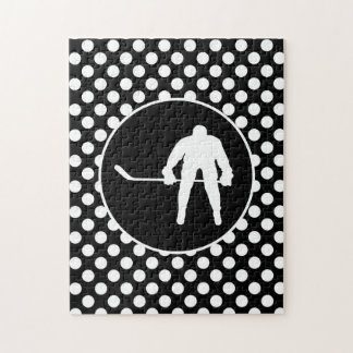 Schwarz-Weiß-Polka-Punkte; Hockey