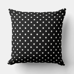 Schwarz-Weiß-Polka-Punkte Kissen