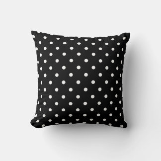 Schwarz-Weiß-Polka-Punkte Kissen