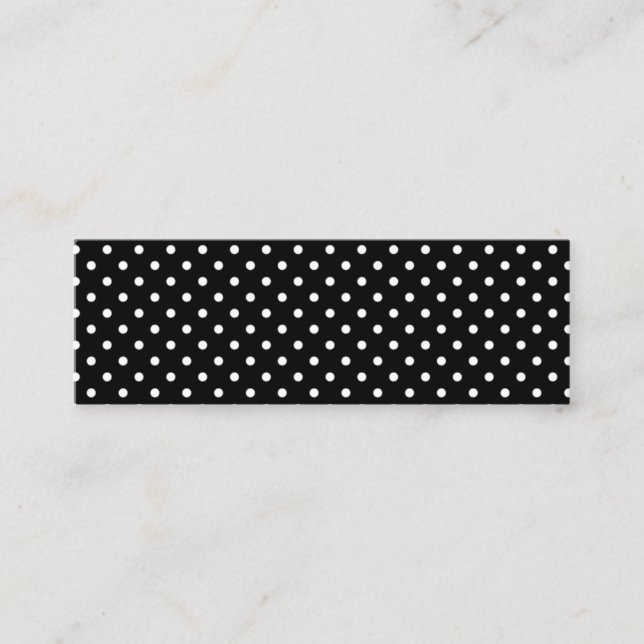 Schwarz-Weiß-Polka-Punkte Mini Visitenkarte (Vorderseite)