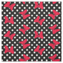 Schwarz-Weiß-Polka-Punkte mit großen roten Cartoon Stoff