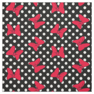 Schwarz-Weiß-Polka-Punkte mit großen roten Cartoon Stoff