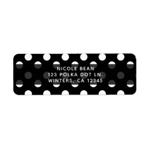 Schwarz-Weiß-Polka-Punkte-Party-Einladung