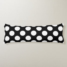 Schwarz-Weiß-Polka-Punkte, Polka-Dot-Muster Seitenschläferkissen