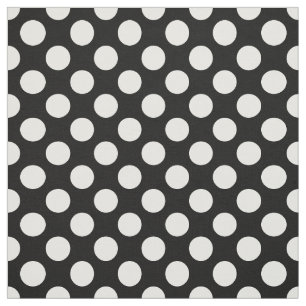 Schwarz-Weiß-Polka-Punkte, Polka-Dot-Muster Stoff