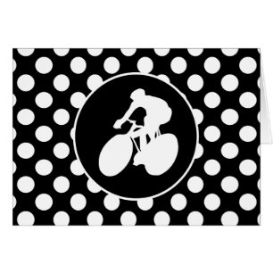 Schwarz-Weiß-Polka-Punkte; Radfahren