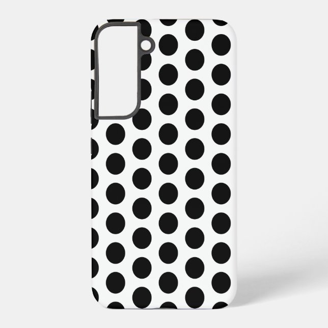 Schwarz-Weiß-Polka-Punkte Samsung Galaxy Hülle (Rückseite)