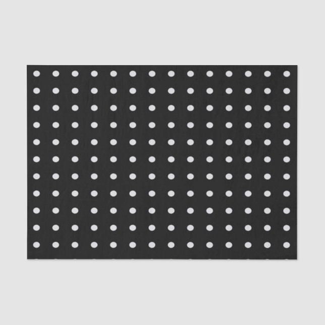 Schwarz-Weiß-Polka-Punkte Seidenpapier (Vorderseite)