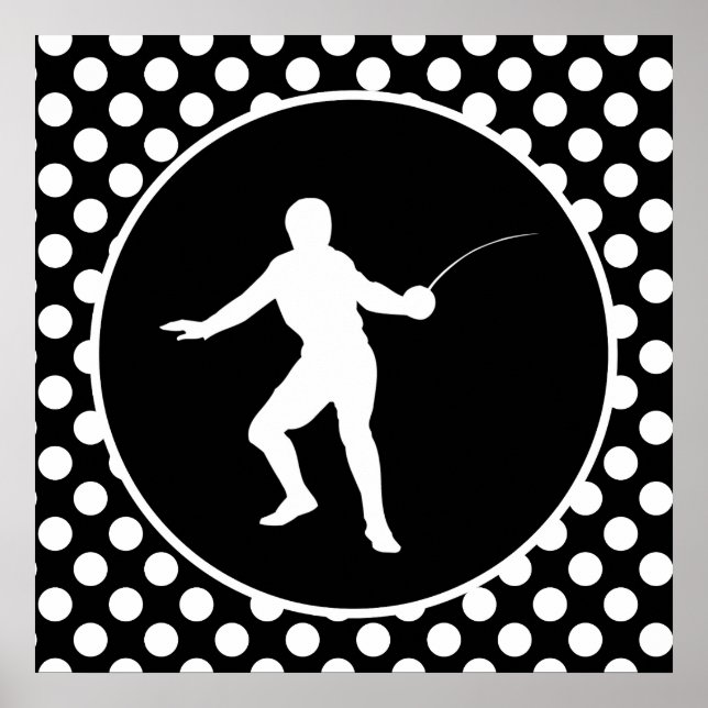 Schwarz-Weiß-Polka-Punkte; Zählen Poster (Vorne)