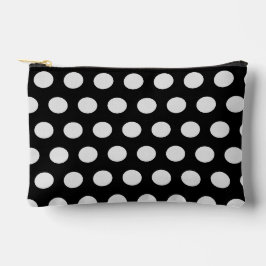 Schwarz-Weiß-Polka-Punkte Zubehörtasche