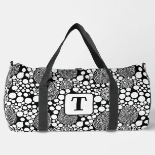 Schwarz-Weiß-Polka-Punktmuster 3 Duffle Bag