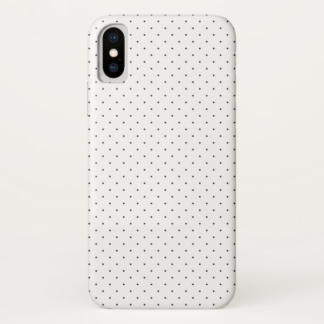 Schwarz-Weiß-Polka-Punktmuster Case-Mate iPhone Hülle (Rückseite)