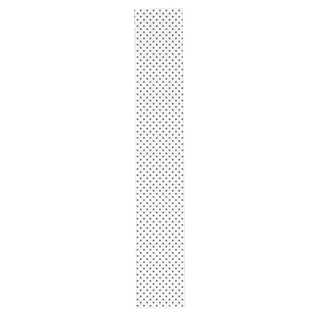 Schwarz-Weiß-Polka-Punktmuster Großer Tischläufer (Vorderseite)