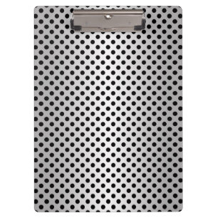 Schwarz-Weiß-Polka-Punktmuster Klemmbrett