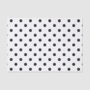 Schwarz-Weiß-Polka-Punktmuster Seidenpapier