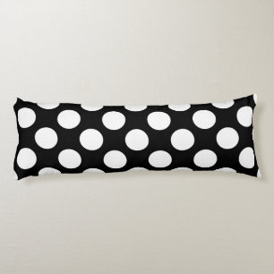 Schwarz-Weiß-Polka-Punktmuster Seitenschläferkissen