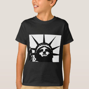 Schwarz-Weiß-Pop Art-Statue T-Shirt
