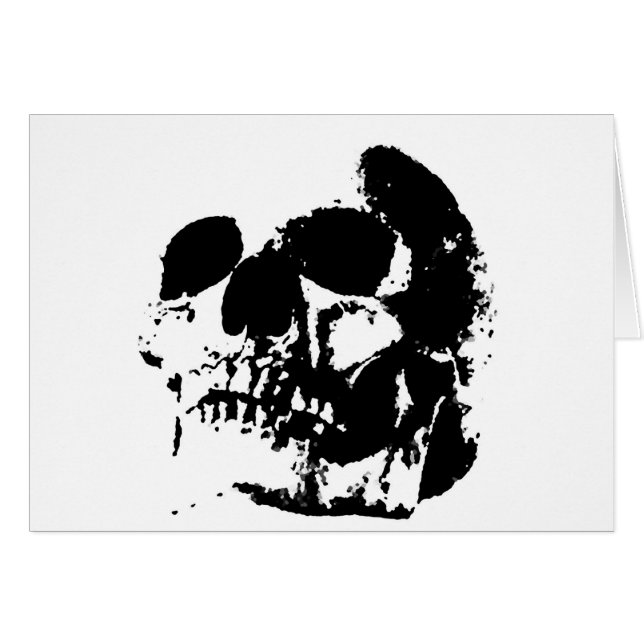 Schwarz-Weiß-Pop Skull (Vorderseite (Horizontal))