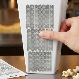 Schwarz-weiß-Popcorn Aufkleber