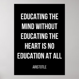 Schwarz-Weiß-Poster für den Abschluss Poster