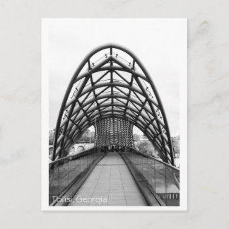Schwarz-Weiß-Postkarte - Brücke in Georgien Postkarte