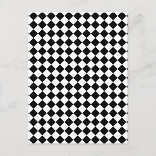 Schwarz-Weiß-Prüfdesign Postkarte