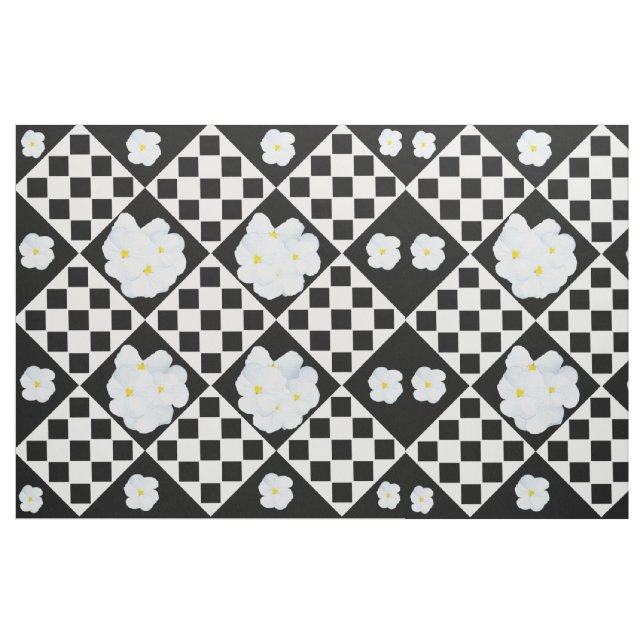 Schwarz-Weiß-Prüfmuster Stoff (Yard (91,4 cm))