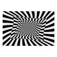 Schwarz-Weiß-Psychedelic-Schachbrett