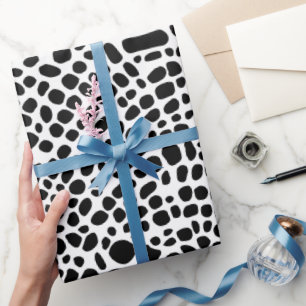 Schwarz-Weiß-Psychedelic-Skin-Muster Geschenkpapier
