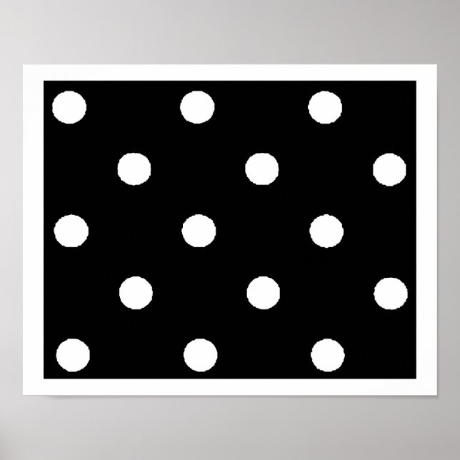 Schwarz-Weiß-Punkt Poster (Vorne)
