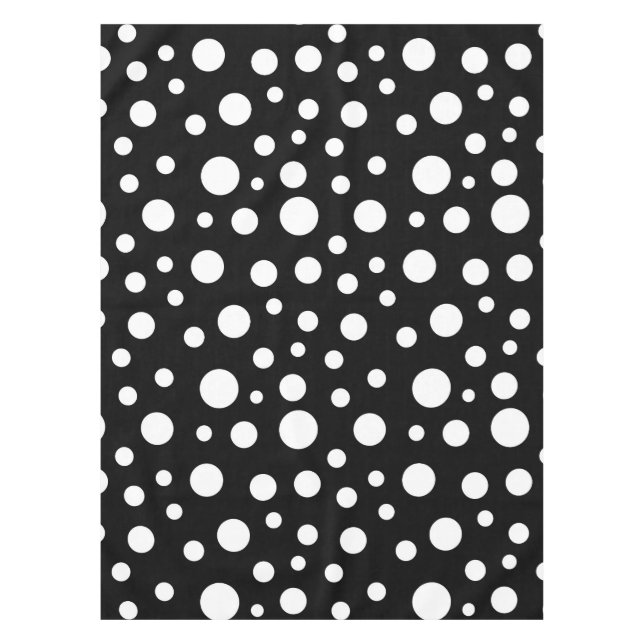 Schwarz-Weiß-Punkte Tischdecke (Vorderseite)