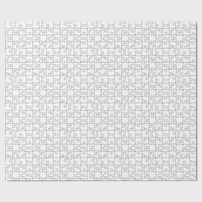 Schwarz-Weiß-Puzzle mit sich wiederholenden Muster Geschenkpapier (Saum)