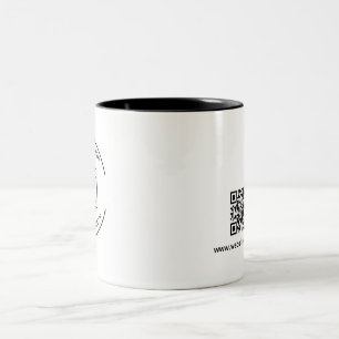 Schwarz-Weiß-QR-Logo-Geschäfts-Zweifarbig-Tasse Zweifarbige Tasse