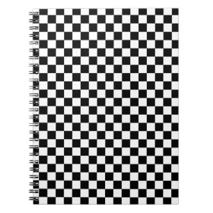Schwarz-Weiß-Quadrate Notizblock