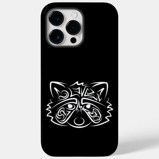 Schwarz-Weiß-Raccoon Case-Mate iPhone 14 Pro Max Hülle (Rückseite)