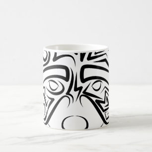 Schwarz-Weiß-Raccoon Kaffeetasse