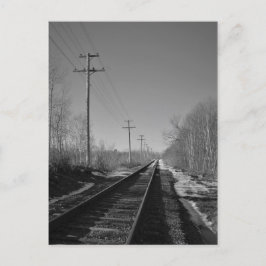 Schwarz-Weiß-Rails Postkarte