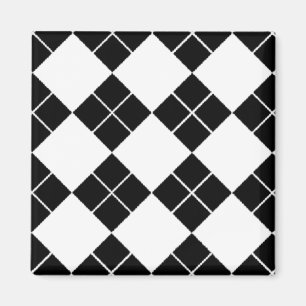 Schwarz-Weiß-Raute-Magnet Magnet